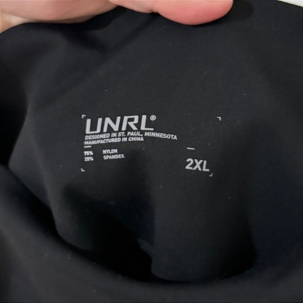 UNRL‎ Womens Black High Waisted Leave A Legacy Leggings Size 2XL Activewear